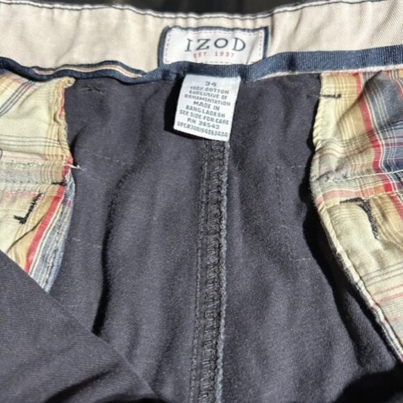 2 gently used men's Izod shorts; one cargo; size 34 - Picture 7 of 7